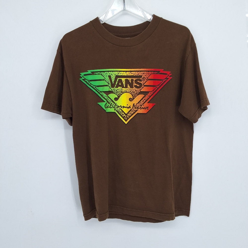 Vans Medium Brown Tee with Multicolor Graphic
